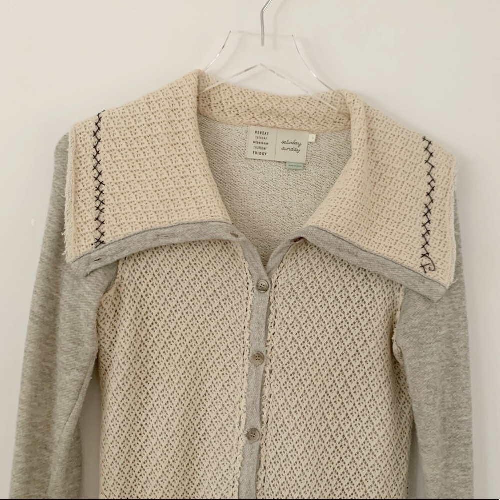 Anthropologie Saturday Sunday Button Sweater - Picture 3 of 9